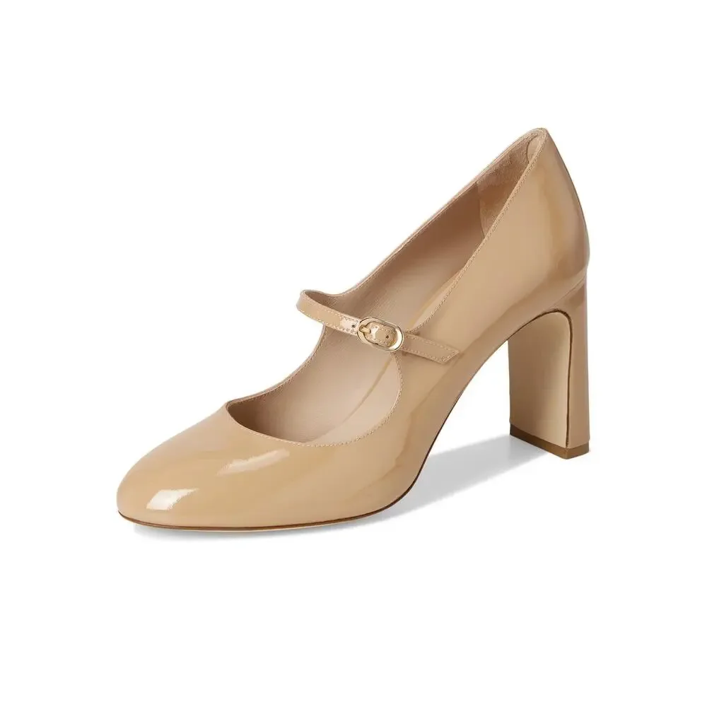 STUART WEITZMAN WOMENS BABETTE MARY JANE 85 ADOBE 6 MEDIUM
